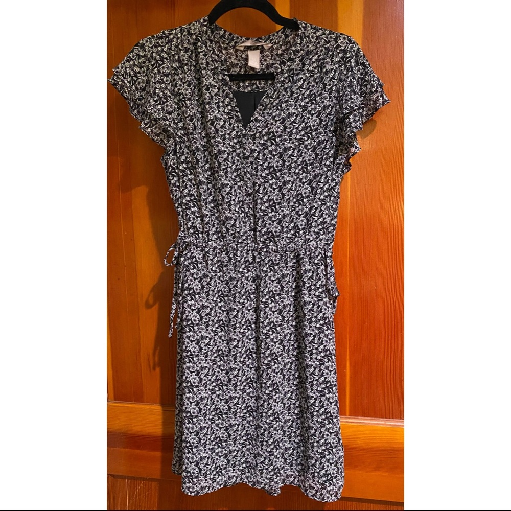 Black and White Floral Sun Dress